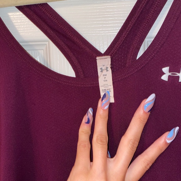 Purple Under Armour Racer Back Tank Top - Picture 3 of 5